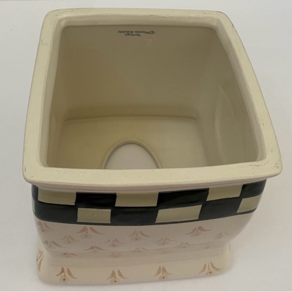 Warren Kimble Fat Cat in Tub Tissue Box Cover Ceramic Bath Black & White Tuxedo - Picture 5 of 8